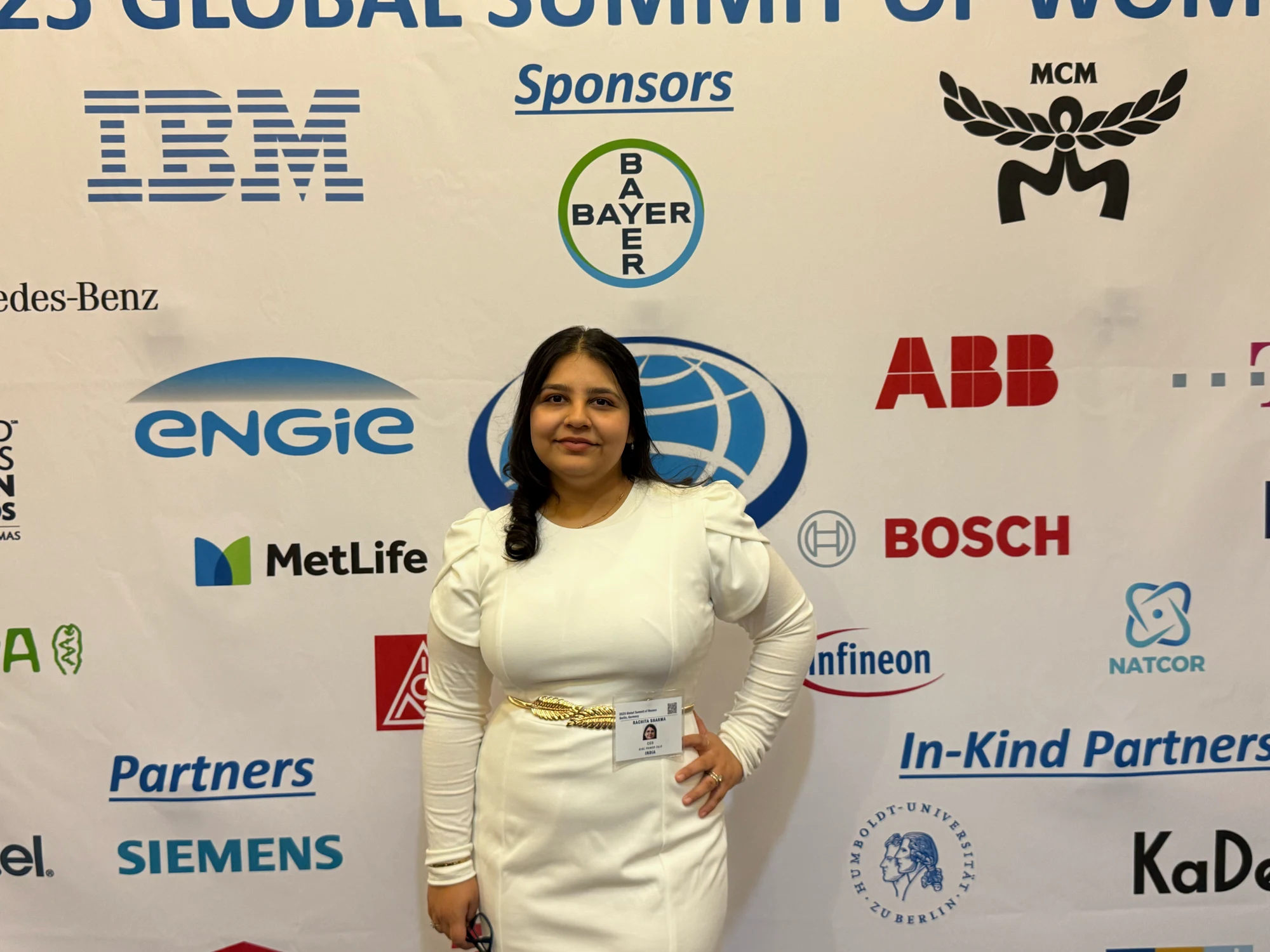 Rachita Sharma at the Global Summit of Women in Berlin